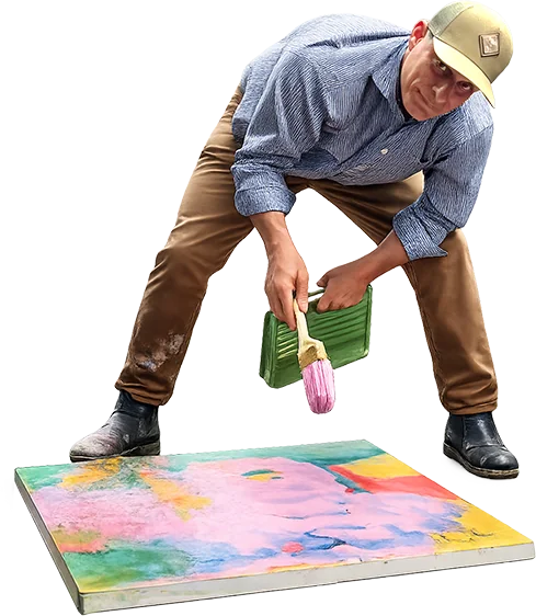 Andrew Buffalino at work in the studio